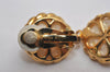 Authentic NINA RICCI Vintage Clip-on Imitation Pearl Earrings Gold Tone 8634J