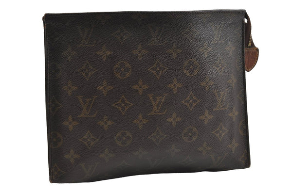 Auth Louis Vuitton Monogram Poche Toilette 26 M47542 Cosmetics Pouch Junk 8635I