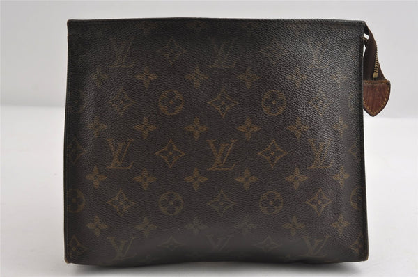 Auth Louis Vuitton Monogram Poche Toilette 26 M47542 Cosmetics Pouch Junk 8635I