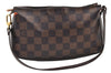 Authentic Louis Vuitton Damier Navona Hand Bag Pouch Purse N51983 LV 8636I