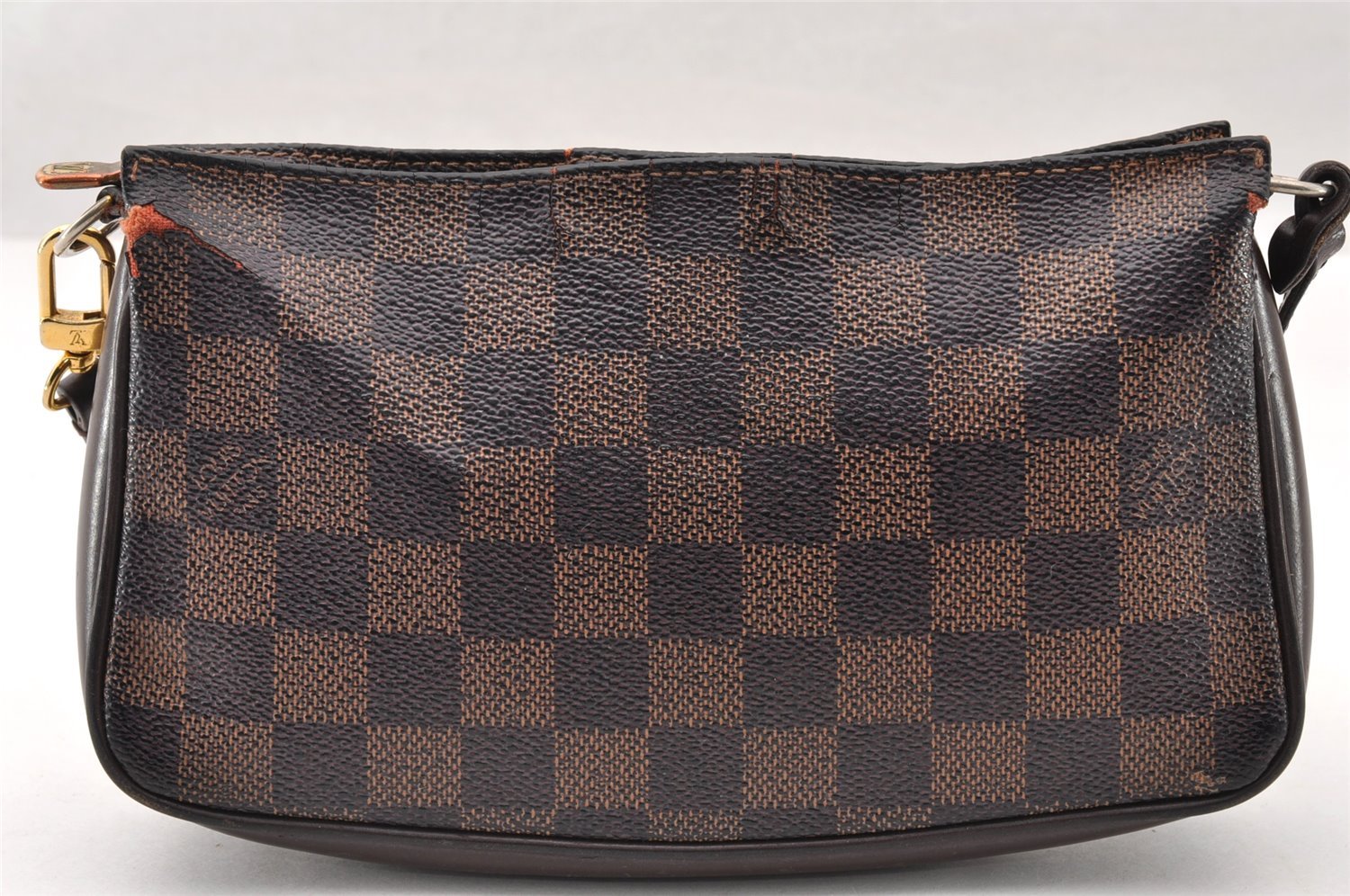 Authentic Louis Vuitton Damier Navona Hand Bag Pouch Purse N51983 LV 8636I