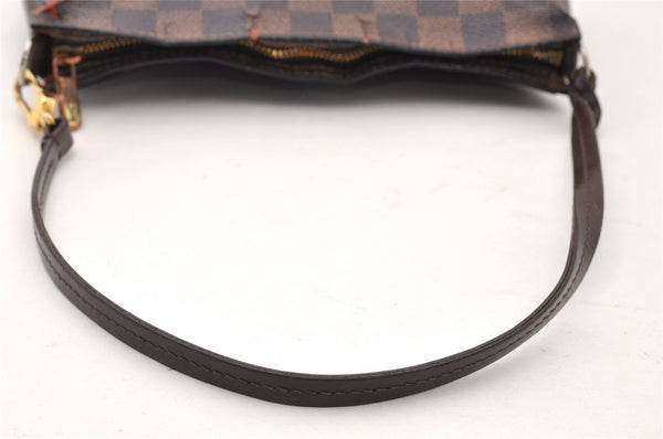Authentic Louis Vuitton Damier Navona Hand Bag Pouch Purse N51983 LV 8636I