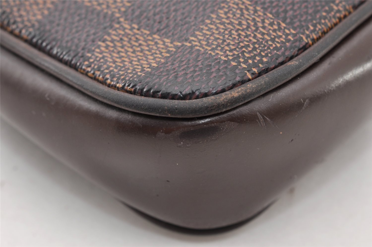 Authentic Louis Vuitton Damier Navona Hand Bag Pouch Purse N51983 LV 8636I