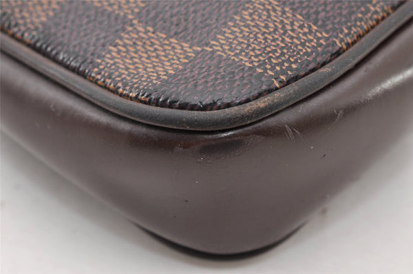 Authentic Louis Vuitton Damier Navona Hand Bag Pouch Purse N51983 LV 8636I