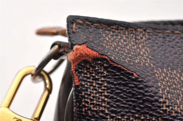 Authentic Louis Vuitton Damier Navona Hand Bag Pouch Purse N51983 LV 8636I