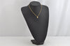 Authentic NINA RICCI Vintage Gold Tone Rhinestone Chain Pendant Necklace  8636J