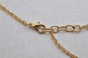 Authentic NINA RICCI Vintage Gold Tone Rhinestone Chain Pendant Necklace  8636J