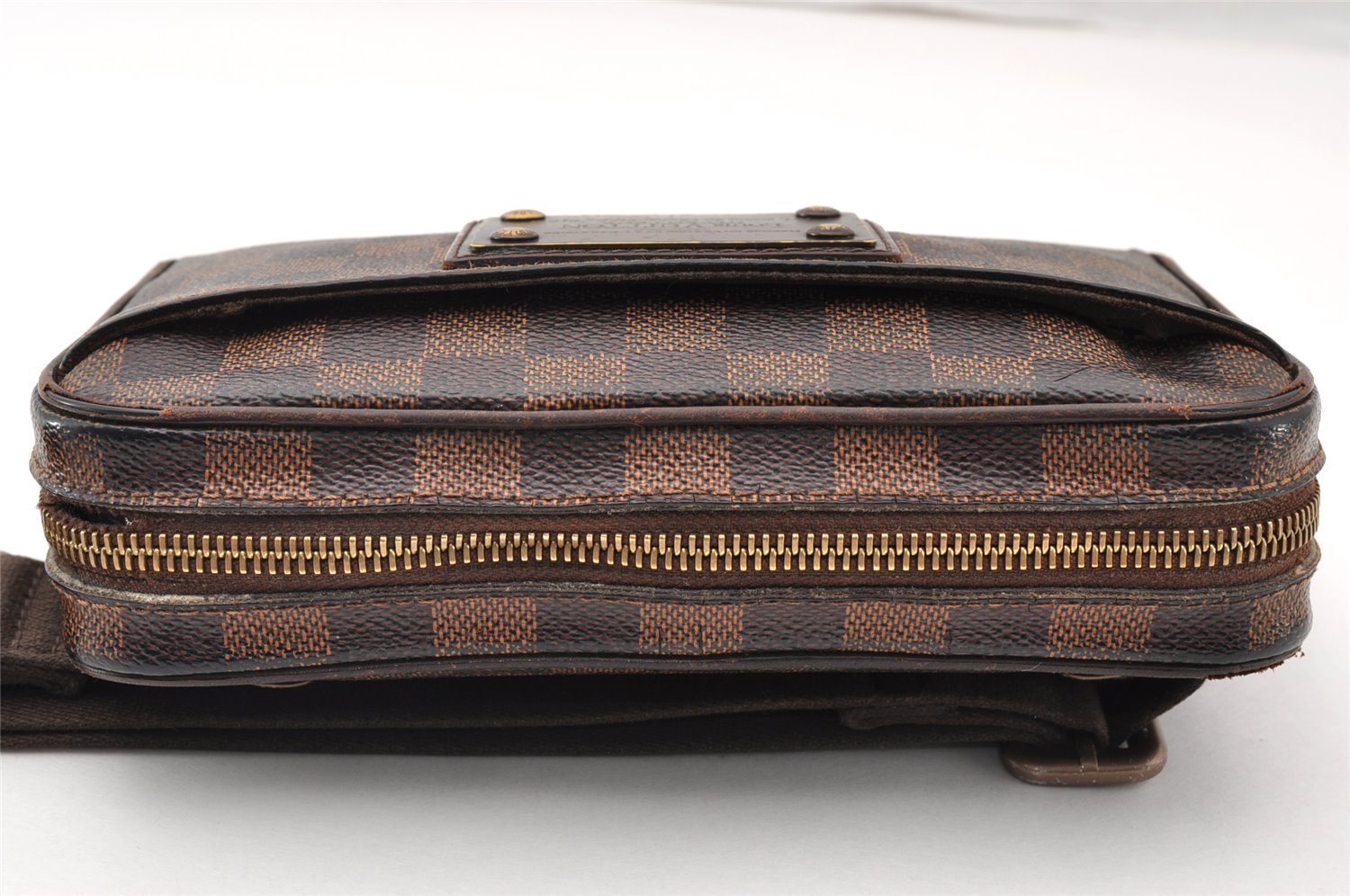 Authentic Louis Vuitton Damier Bum Bag Brooklyn Waist Cross Bag N41101 LV 8638I