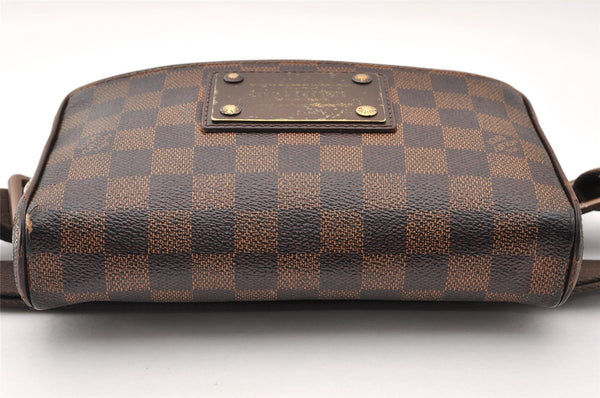 Authentic Louis Vuitton Damier Bum Bag Brooklyn Waist Cross Bag N41101 LV 8638I