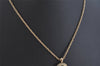 Authentic NINA RICCI Vintage Gold Tone Rhinestone Chain Pendant Necklace  8638J