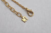 Authentic NINA RICCI Vintage Gold Tone Rhinestone Chain Pendant Necklace  8638J