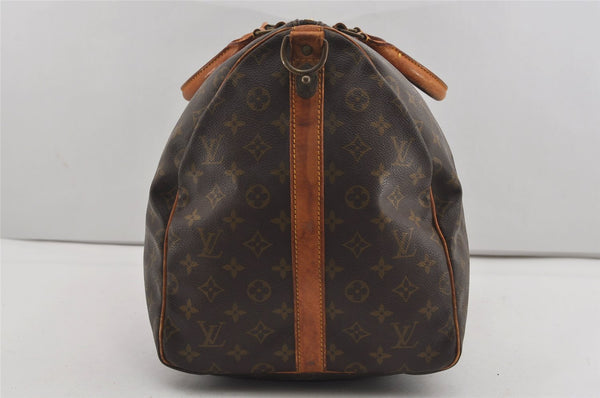 Auth Louis Vuitton Monogram Keepall Bandouliere 55 Old Model Boston Bag 8639I