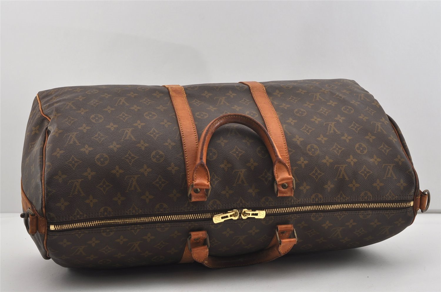 Auth Louis Vuitton Monogram Keepall Bandouliere 55 Old Model Boston Bag 8639I