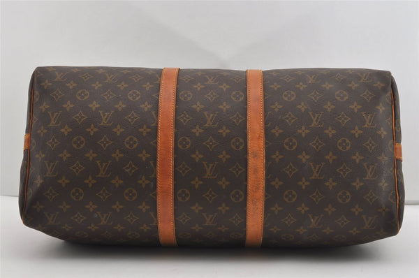 Auth Louis Vuitton Monogram Keepall Bandouliere 55 Old Model Boston Bag 8639I