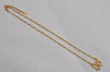 Authentic NINA RICCI Gold Tone Ribbon Shaped Chain Pendant Necklace  8639J