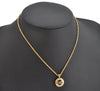 Authentic NINA RICCI Vintage Gold Tone Rhinestone Chain Pendant Necklace  8640J