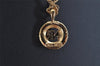 Authentic NINA RICCI Vintage Gold Tone Rhinestone Chain Pendant Necklace  8640J