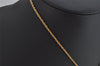 Authentic NINA RICCI Vintage Gold Tone Rhinestone Chain Pendant Necklace  8640J