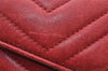 Auth GUCCI GG Marmont Chain Shoulder Cross Bag Wallet Leather 474575 Red 8641I