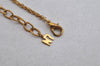 Authentic NINA RICCI Vintage Gold Tone Rhinestone Chain Pendant Necklace  8642J