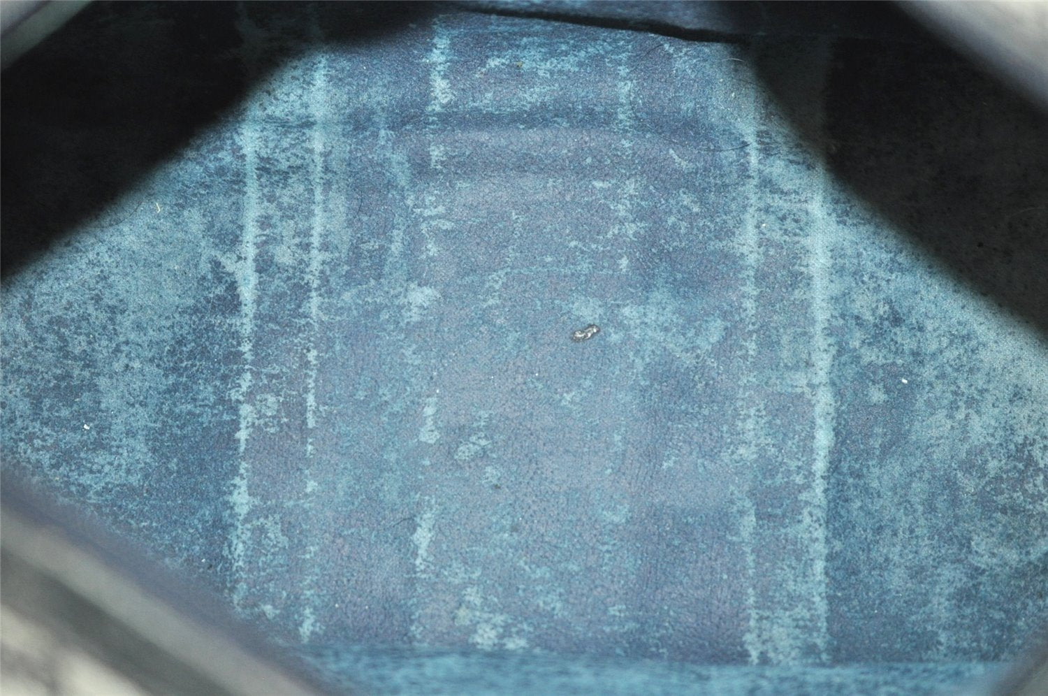 Authentic GUCCI Sherry Line Hand Boston Bag GG PVC Leather Navy Blue 8643I