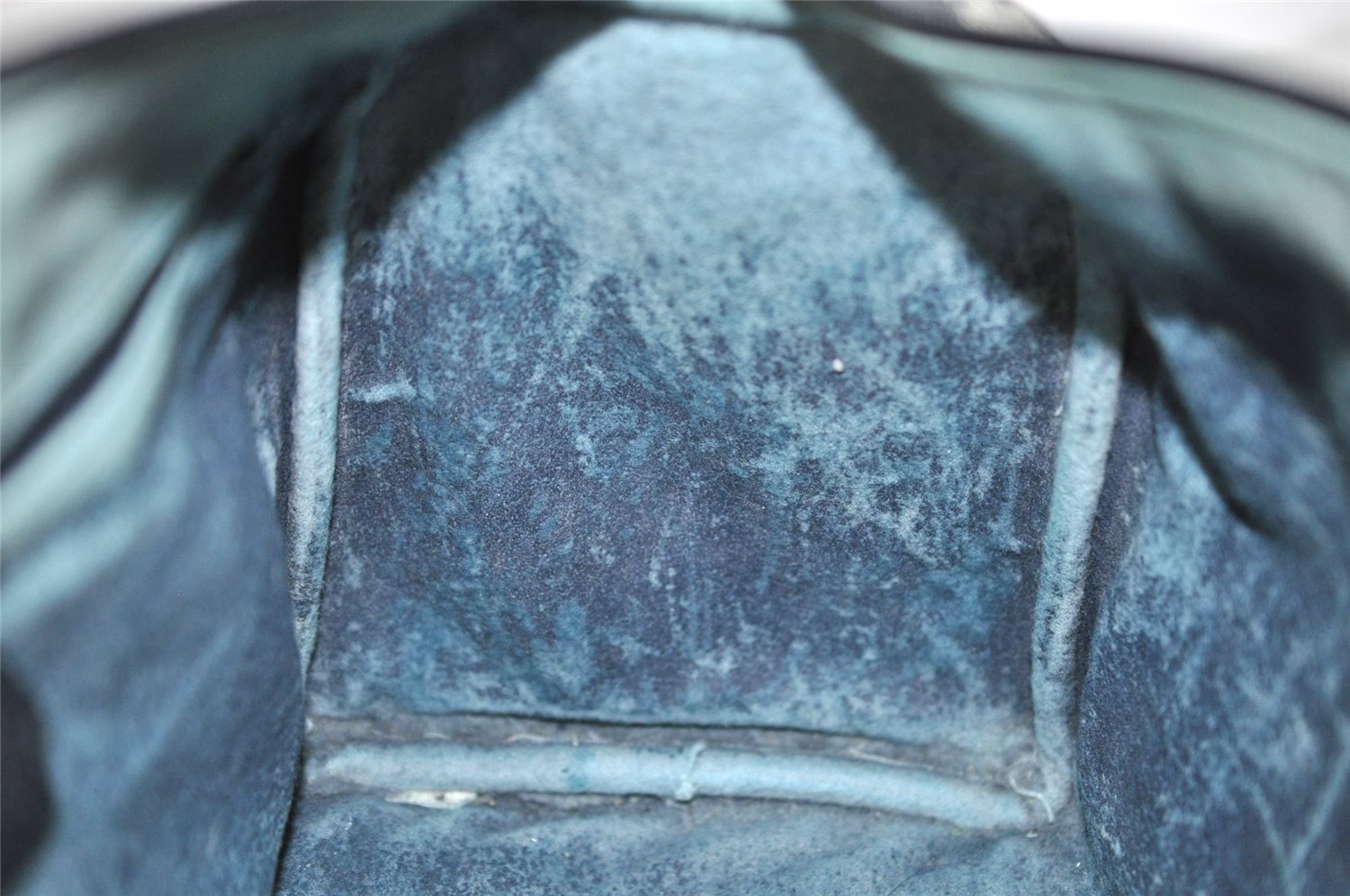 Authentic GUCCI Sherry Line Hand Boston Bag GG PVC Leather Navy Blue 8643I