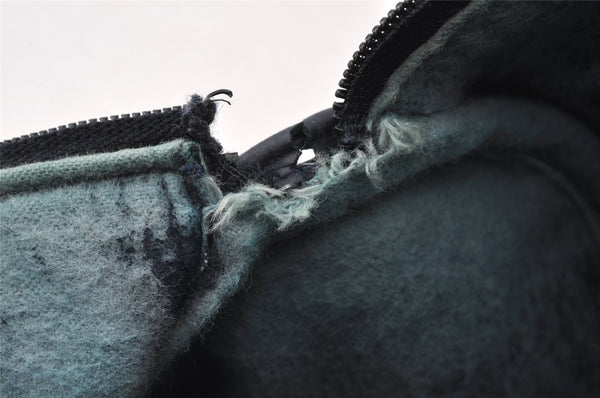 Authentic GUCCI Sherry Line Hand Boston Bag GG PVC Leather Navy Blue 8643I