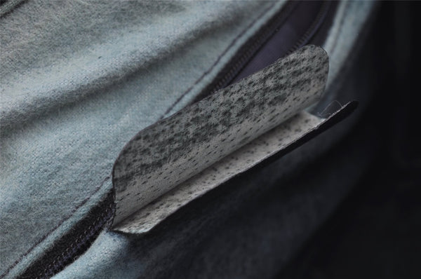 Authentic GUCCI Sherry Line Hand Boston Bag GG PVC Leather Navy Blue 8643I