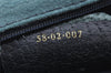 Authentic GUCCI Sherry Line Hand Boston Bag GG PVC Leather Navy Blue 8643I