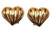 Authentic NINA RICCI Vintage Clip-on Heart Motif Earrings Accessory Gold 8643J