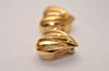 Authentic NINA RICCI Vintage Clip-on Heart Motif Earrings Accessory Gold 8643J