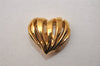 Authentic NINA RICCI Vintage Clip-on Heart Motif Earrings Accessory Gold 8643J