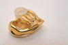 Authentic NINA RICCI Vintage Clip-on Heart Motif Earrings Accessory Gold 8643J