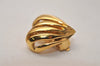 Authentic NINA RICCI Vintage Clip-on Heart Motif Earrings Accessory Gold 8643J