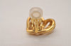 Authentic NINA RICCI Vintage Clip-on Heart Motif Earrings Accessory Gold 8643J