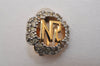 Authentic NINA RICCI Vintage Clip-on Rhinestone Earrings Gold Tone 8645J