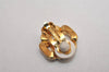 Authentic NINA RICCI Vintage Clip-on Rhinestone Earrings Gold Tone 8645J