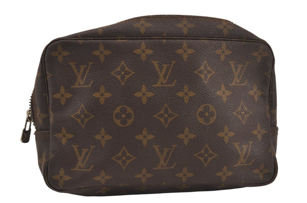 Auth Louis Vuitton Monogram Trousse Toilette 23 Clutch Bag M47524 LV Junk 8645M