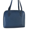 Authentic Louis Vuitton Epi Lussac Shoulder Tote Bag Blue M52285 LV 8646I