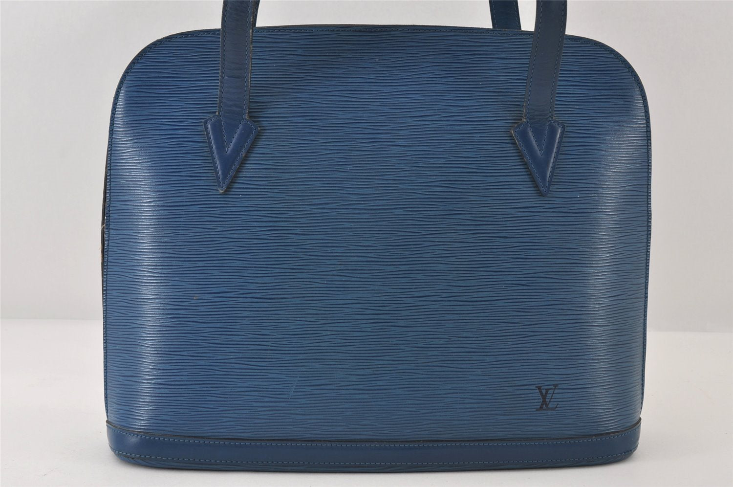 Authentic Louis Vuitton Epi Lussac Shoulder Tote Bag Blue M52285 LV 8646I