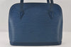 Authentic Louis Vuitton Epi Lussac Shoulder Tote Bag Blue M52285 LV 8646I