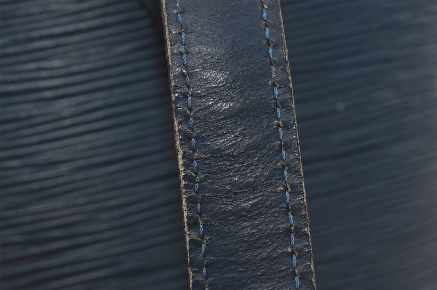 Authentic Louis Vuitton Epi Lussac Shoulder Tote Bag Blue M52285 LV 8646I