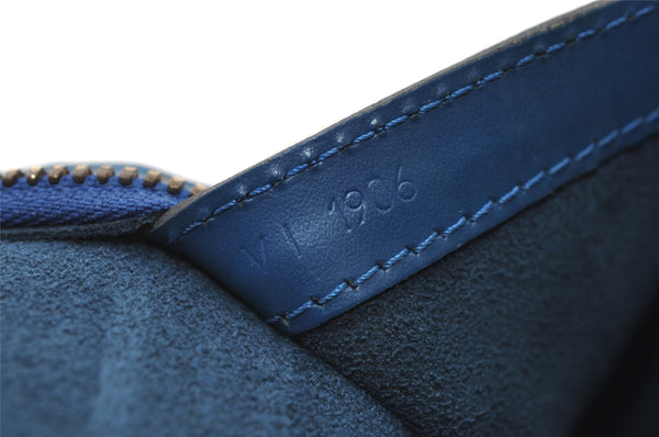 Authentic Louis Vuitton Epi Lussac Shoulder Tote Bag Blue M52285 LV 8646I