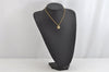 Authentic NINA RICCI Vintage Gold Tone Rhinestone Chain Pendant Necklace  8646J