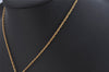 Authentic NINA RICCI Vintage Gold Tone Rhinestone Chain Pendant Necklace  8646J