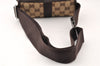 Authentic GUCCI Waist Body Bag Pouch Purse GG Canvas Leather 131236 Brown 8647I