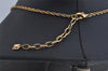 Authentic NINA RICCI Vintage Gold Tone Rhinestone Chain Pendant Necklace 8647J