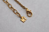 Authentic NINA RICCI Vintage Gold Tone Rhinestone Chain Pendant Necklace 8647J