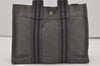 Authentic HERMES Fourre Tout PM Vintage Hand Tote Bag Canvas Gray 8648I