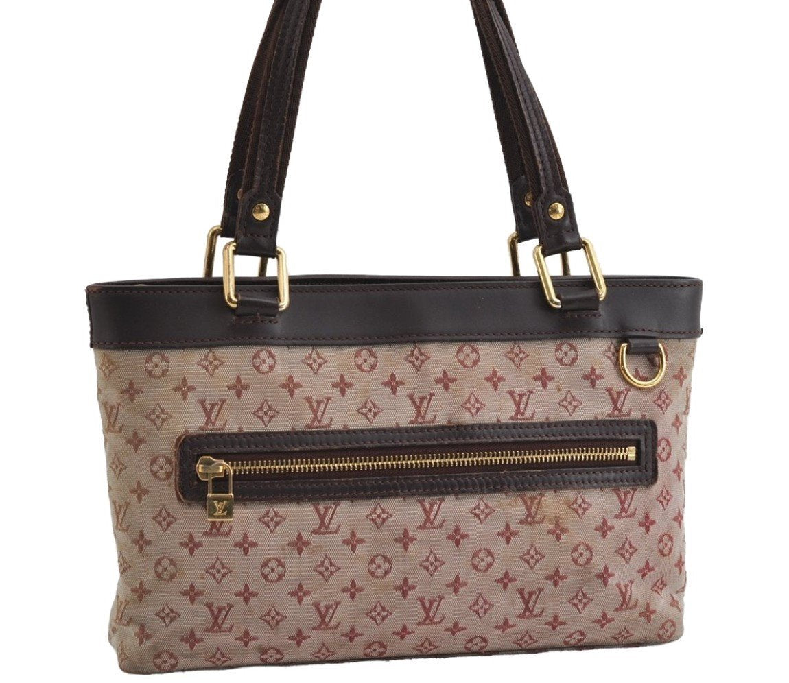 Authentic Louis Vuitton Monogram Mini Lucille PM Hand Bag Pink M92678 LV 8649I